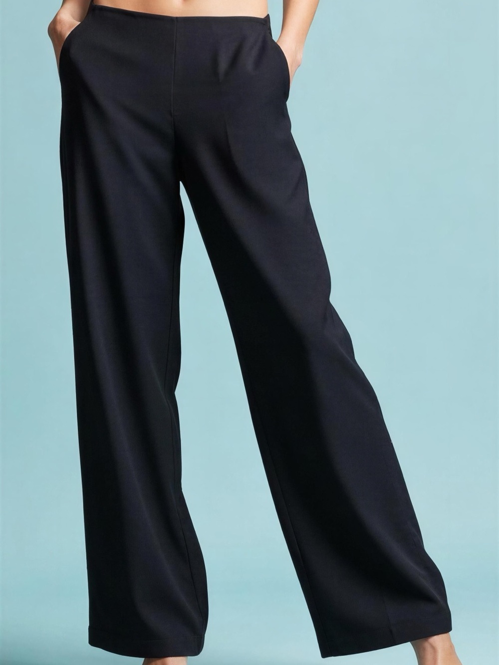 Lane Bryant Black Wide-Leg Flare Pants